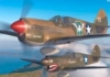 1/48 US P-40E Warhawk Fighter DUAL COMBO